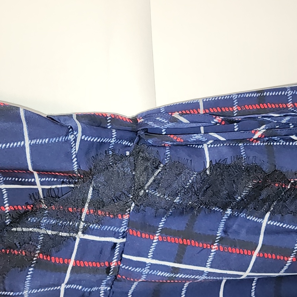 Cupcakes & Cashmere Ivan Painted Plaid Wrap Dress sz S - Picture 8 of 16
